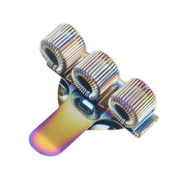 Pennenhouder - metaal Rainbow - gekleurd voor drie pennen