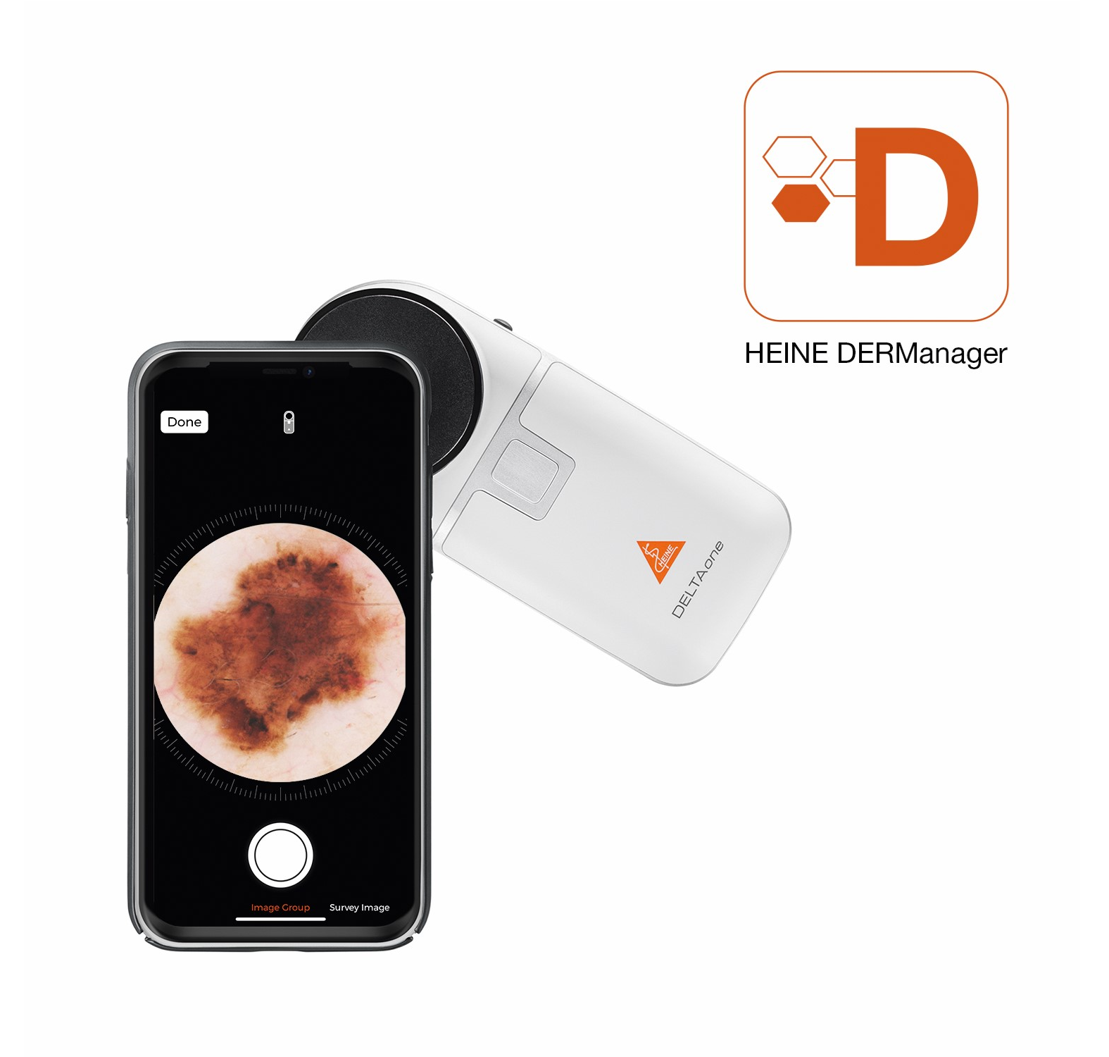 Heine DELTAone Dermatoscoop White - LED HQ & Gepolariseerd Licht, foto 4 van 4