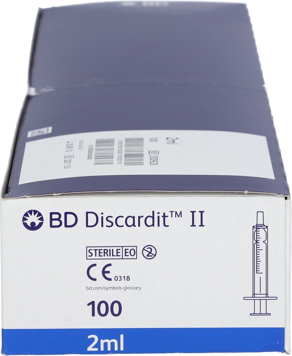 BD Discardit II 2-delige injectiespuit-10ml- 100 stuks, foto 2 van 2