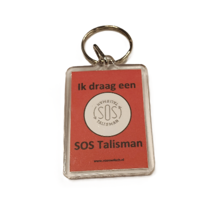 SOS Talisman Halsketting met afbeelding Visser