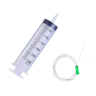 Injectiespuit - Doseerspuit 300ml met dikke tip en 1 meter slang - Per stuk