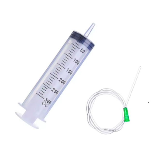 Injectiespuit - Doseerspuit 300ml met dikke tip en 1 meter slang - Per stuk
