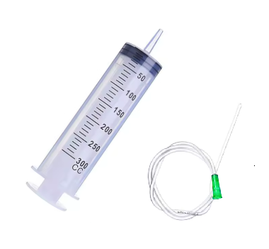 Injectiespuit - Doseerspuit 300ml met dikke tip en 1 meter slang - Per stuk