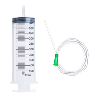 Injectiespuit - Doseerspuit 500-550ml met dikke tip en 1 meter slang - Per stuk