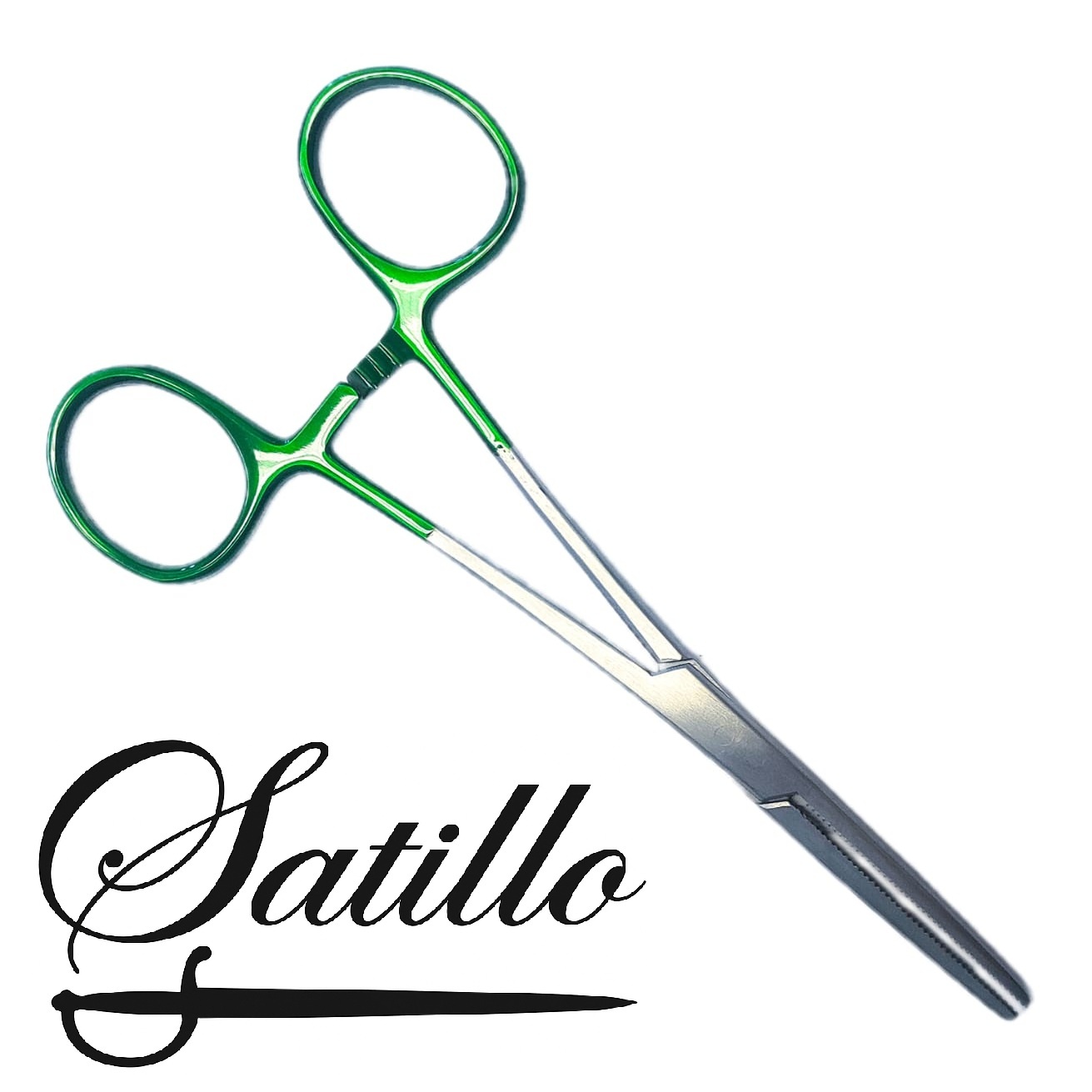 Satillo Kocher klem - 14cm - Arterieklem met Gekleurd Handvat – RVS, foto 4 van 6
