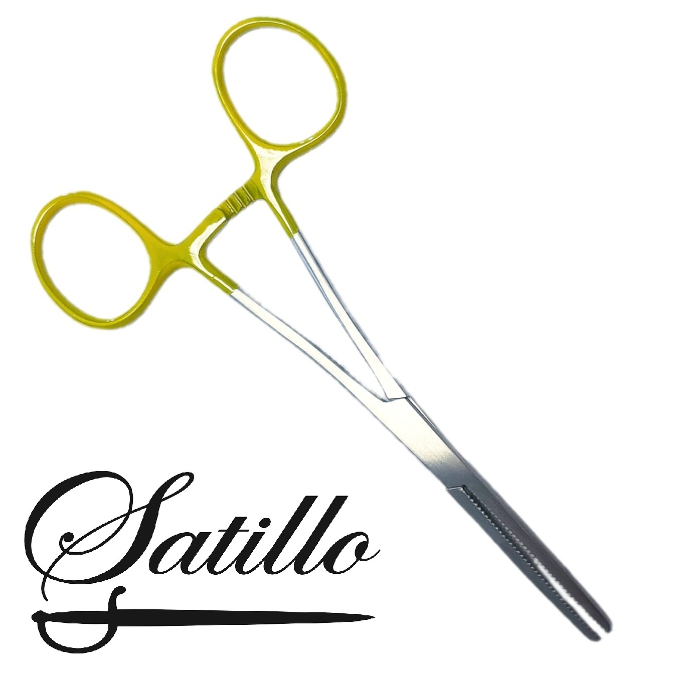 Satillo Kocher klem - 14cm - Arterieklem met Gekleurd Handvat – RVS, foto 5 van 6