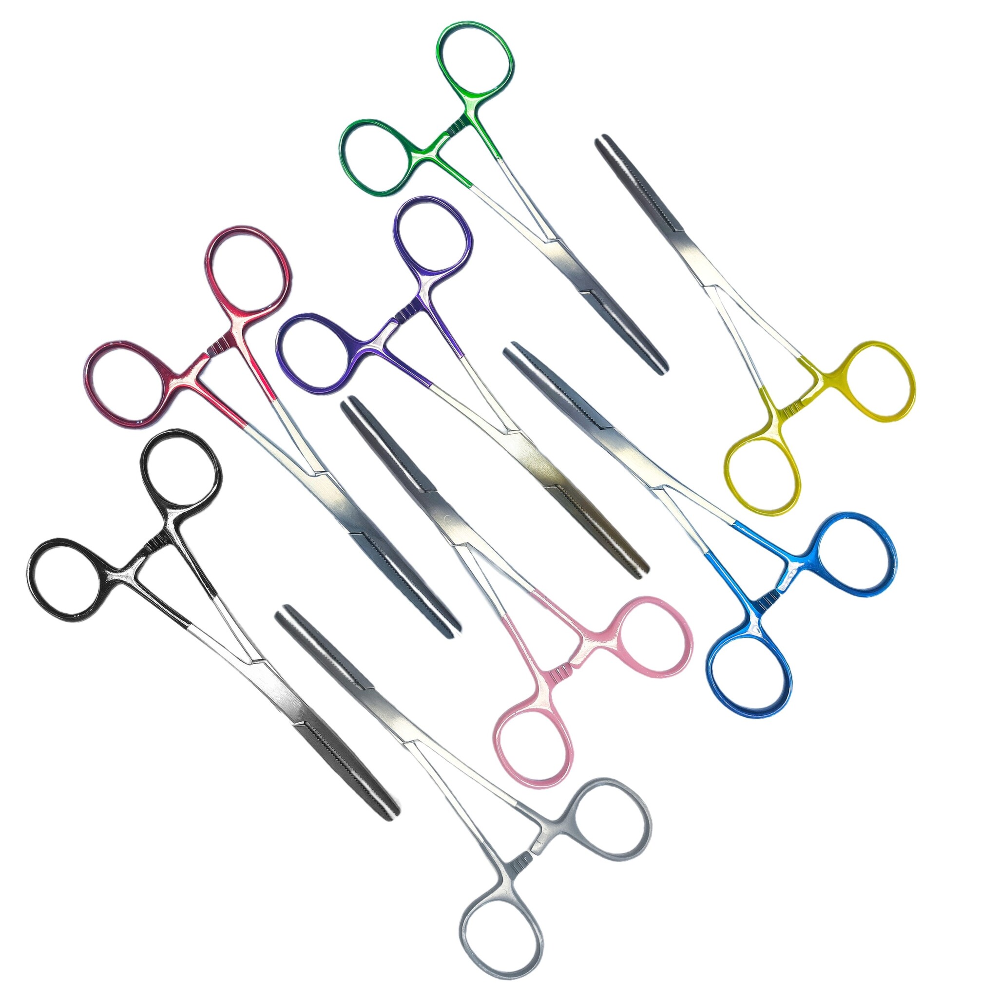 Satillo Kocher klem - 14cm - Arterieklem met Gekleurd Handvat – RVS, foto 3 van 6
