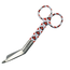 Satillo Satillo Verbandschaar Healing Hearts met print – A+ kwaliteit, handvat met rode hartjes, optioneel met gravering