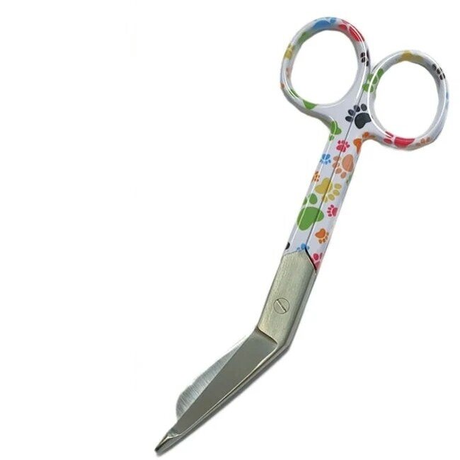 Satillo Satillo Verbandschaar Puppy Paws met print – A+ kwaliteit, handvat met gekleurde puppy pootjes, optioneel met gravering