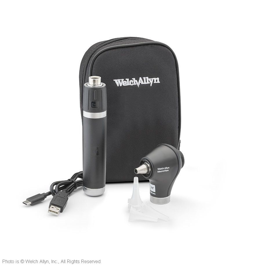 Welch Allyn Welch Allyn Macroview Basic LED Otoscoopset met USB oplaadbaar handvat - In Softcase
