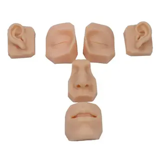 Gezichtsdelen voor hecht en/of pearcingtraining (6 stuks)