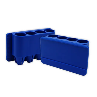 Pennenhouder 4 pennen kunststof Blauw - met naamplaatje