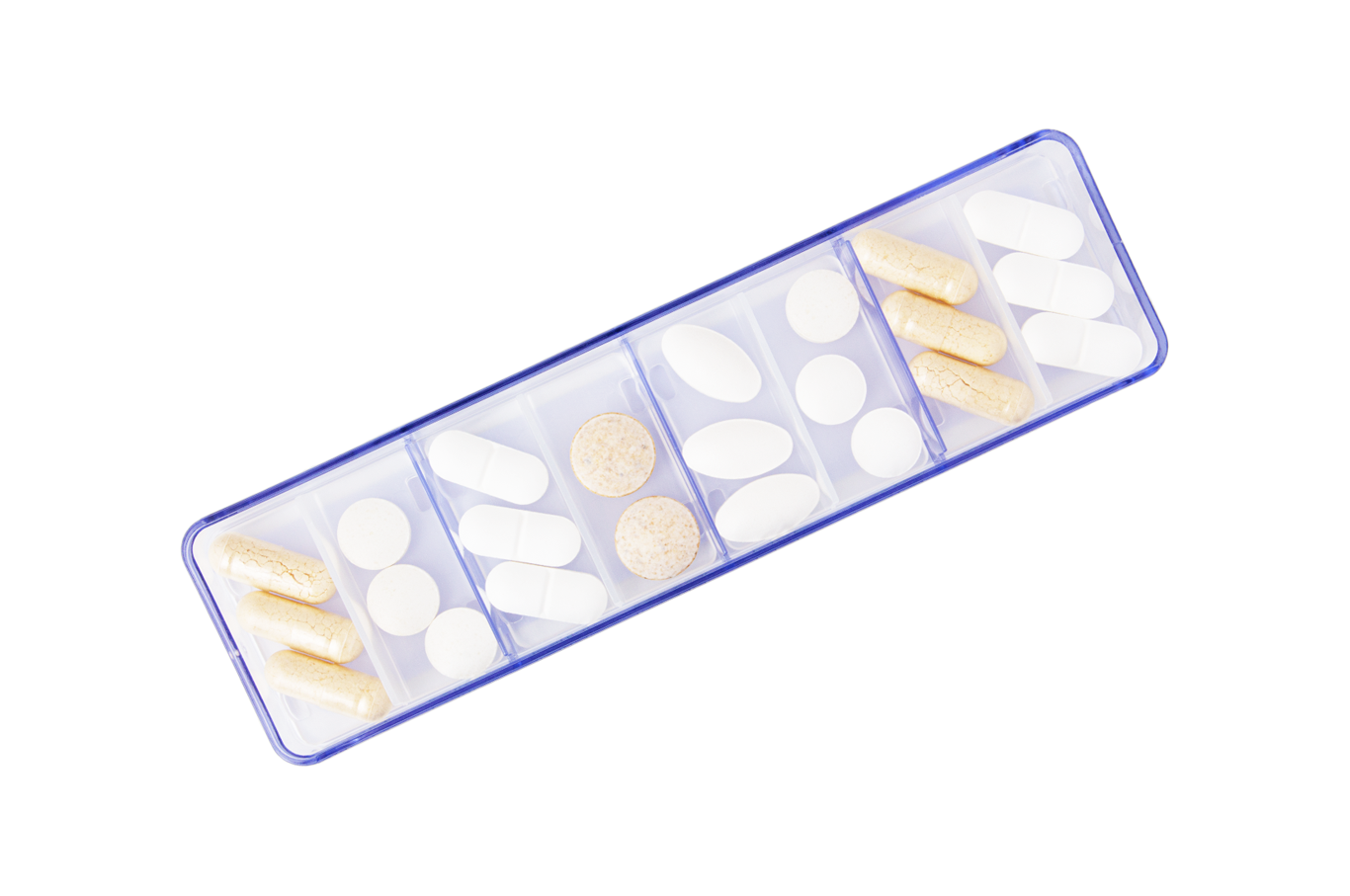 Medimax Leatherette 4U - Pillendoosje 7-dagen week indeling in zwart hoesje, foto 4 van 5