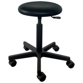Tabouret Saar - Zwart kunststof onderstel