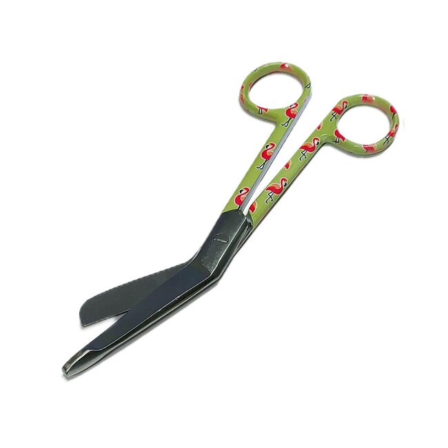 Satillo Verpleegkundige Scharenset Fashionable Flamingo – Verbandschaar, Chirurgische Schaar & Kocher (met Naam)