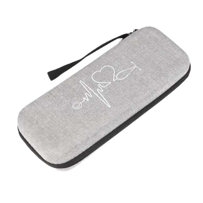 Stethoscoop Case - Grijs Hardschalige Case met Accessoirevak – Compatibel met Littmann