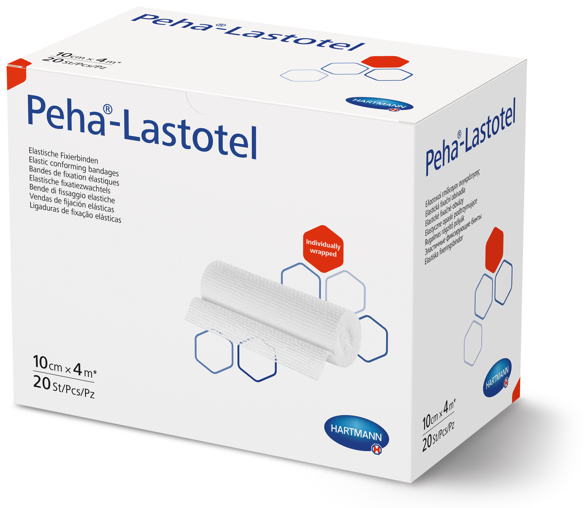 PeHa Lastotel Elastisch fixatiewindsel - Rol 10cm x 4mtr. - Ds.20 rol
