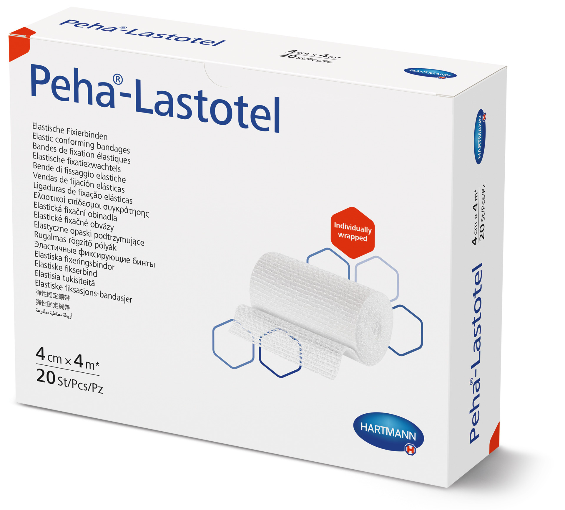 PeHa Lastotel Elastisch fixatiewindsel - Rol 4cm x 4mtr. - Ds.20 rol