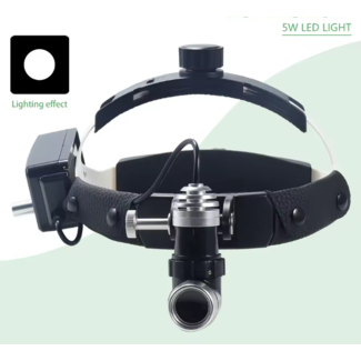 Professionele LED Hoofdlamp met Verstelbare Spotgrootte – 5W Medische Hoofdlamp voor Artsen, Tandartsen en Chirurgen