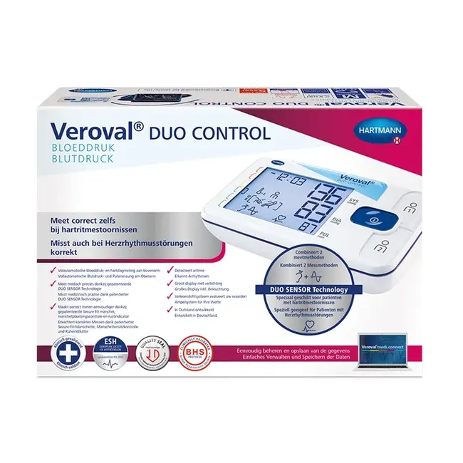 Veroval® Bloeddrukmeter - duo control Bluetooth met Large manchet (32-42cm)