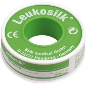 BSN BSN Leukosilk kleefpleister. Rol 1,25cm x 5mtr. - Doos 24 rol