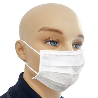 Mondmaskers - 3 laags - Type IIR - Wit - 50 stuks