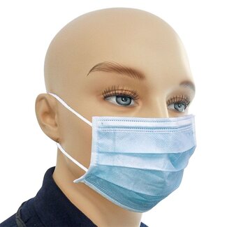 Mondmaskers - 3 laags - Type IIR - Blauw - 50 stuks