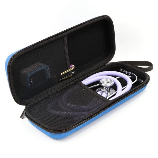 Stethoscoop Hardcase Etui –  Cardiology - Blauw - met Accessoirevak