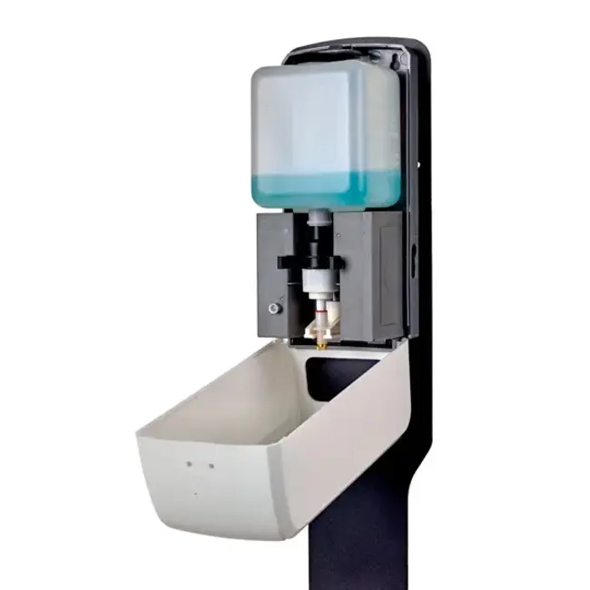 Contactloze handdesinfectiedispenser met sensor en telescopische standaard