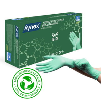 Hynex Uitlopend - 100% Biodegradable Nitril handschoenen - Groen - XLarge