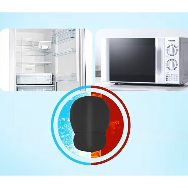 Koud & Warm Gelkompres voor Hand – Herbruikbaar Hot/Cold Pack – 20,7 x 14,5 cm – Zwart