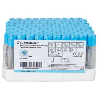 BD (Becton Dickinson) BD Vacutainer Plus coagulatiebuisje van PET, 1,8 ml, natriumcitraat