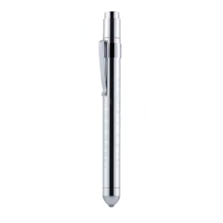 LED Penlight / Pupillampje Bolkop – Zilver (met drukknop)