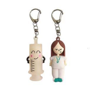 Ampullenopener Sleutelhanger – Veilig Ampullen Breken – Injectiespuit of Verpleegster Poppetje