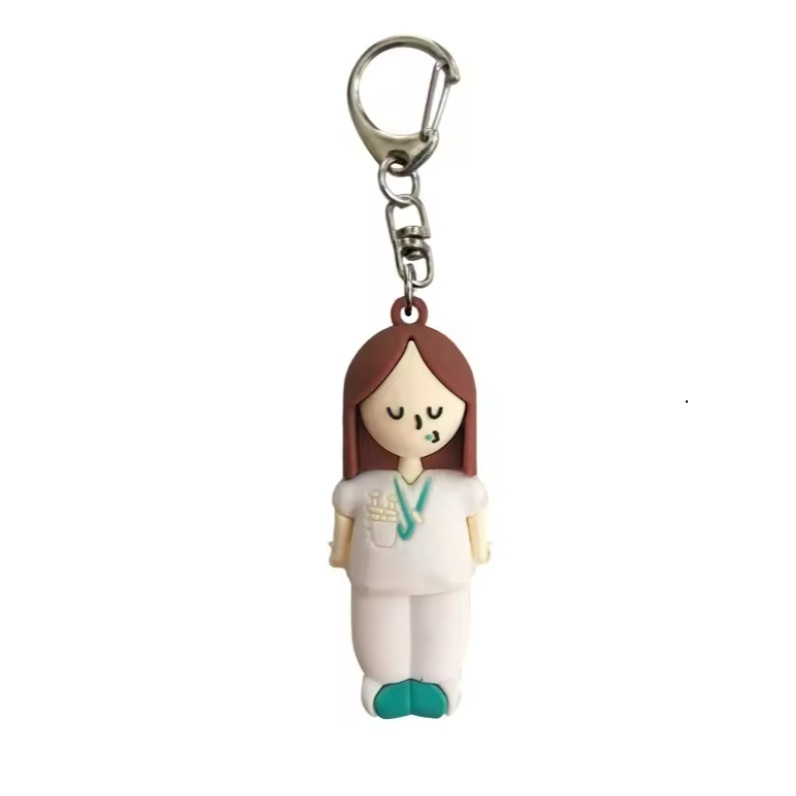 Ampullenopener Sleutelhanger – Veilig Ampullen Breken – Injectiespuit of Verpleegster Poppetje, foto 3 van 4