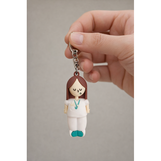 Ampullenopener Sleutelhanger – Veilig Ampullen Breken – Injectiespuit of Verpleegster Poppetje