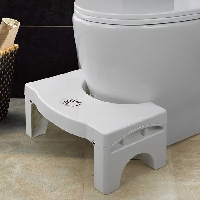 Toiletkrukje - wc krukje - voetensteun voor juiste toilethouding. inklapbaar