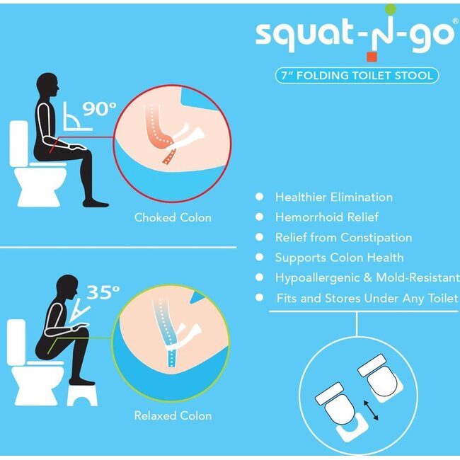 Squat-N-Go Opvouwbaar toiletkrukje