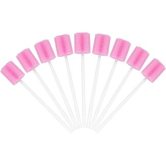 Schuimwattenstaafje voor mondhygiëne - lengte 15cm - 10 stuks