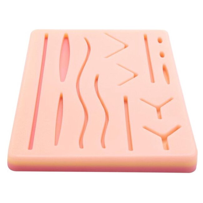 Oefenhuid - hechtpad - drie lagen - 14 wondincisies