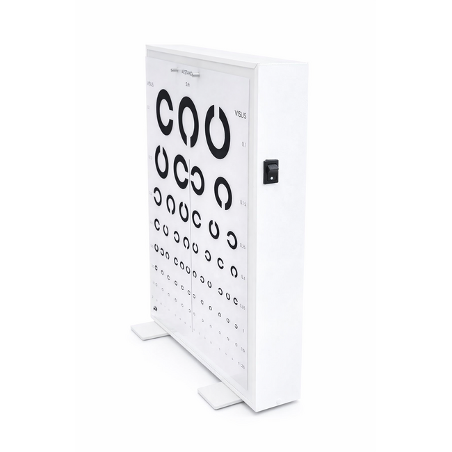 Lichtbak LED verlichting inclusief transparante Landoltse ringen visuskaart.