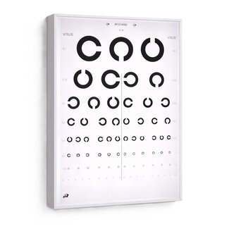 Lichtbak LED verlichting inclusief transparante Landoltse ringen visuskaart.