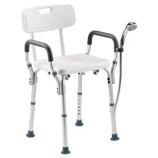 Douchestoel met armleuningen en douchekophouder