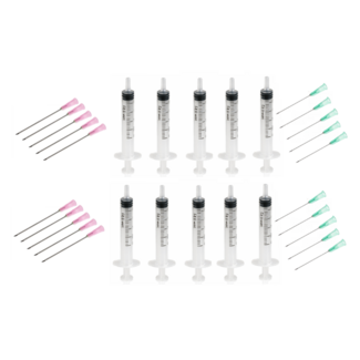 Klein verpakking - Injectiespuiten 5cc met losse naalden - Groen