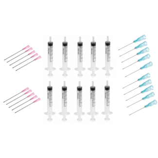 Klein verpakking - Injectiespuiten 5cc met losse naalden - Blauw