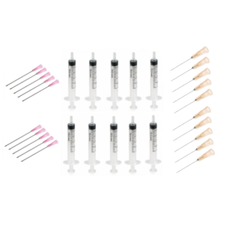 Klein verpakking - Injectiespuiten 5cc met losse naalden - Oranje