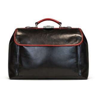 Mutsaers Mutsaers Dokterstas - The Doctor - Medium - leren artsentas -  Limited Edition - Zwart + Bruin accent