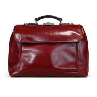 Mutsaers Dokterstas - The Doctor - Medium - leren artsentas -  Limited Edition - Kastanje + Zwart accent