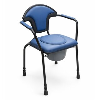 Herdegen Toiletstoel blauw in hoogte verstelbaar deluxe model