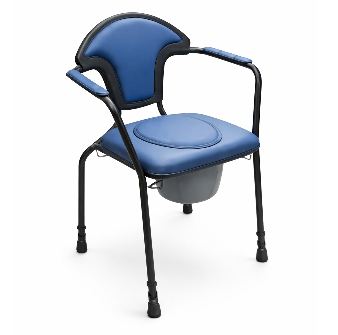 Herdegen Toiletstoel blauw in hoogte verstelbaar deluxe model